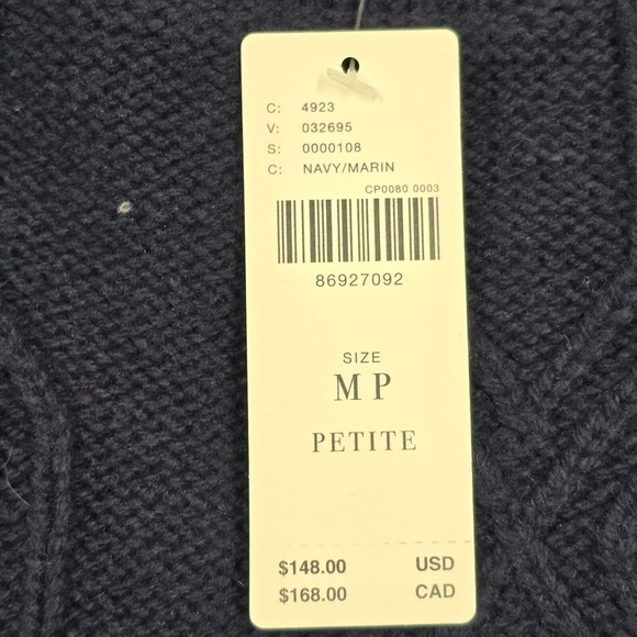 Maeve Sweater Womens Medium Petite Colorblock Cable Knit Oversized Anthropologie - Picture 6 of 11